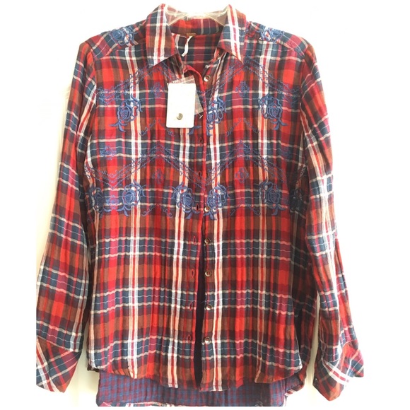 Free People Plaid Shirt - Picture 7 of 8
